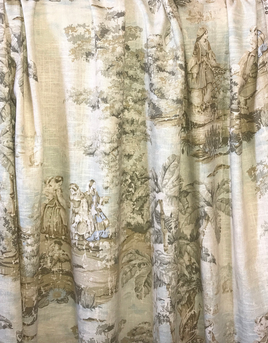 Bosporus color Flax ~ Tropical Toile Motif